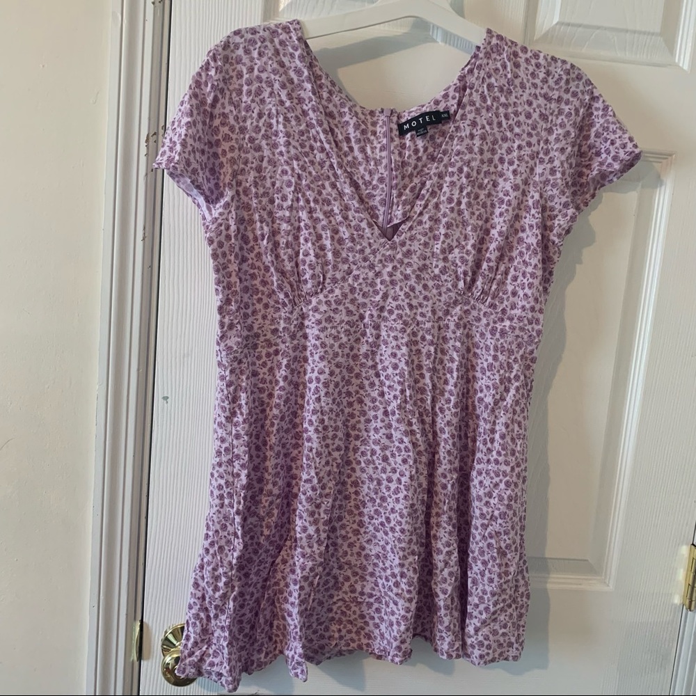 Light Purple Floral Princess Polly Mini Dress